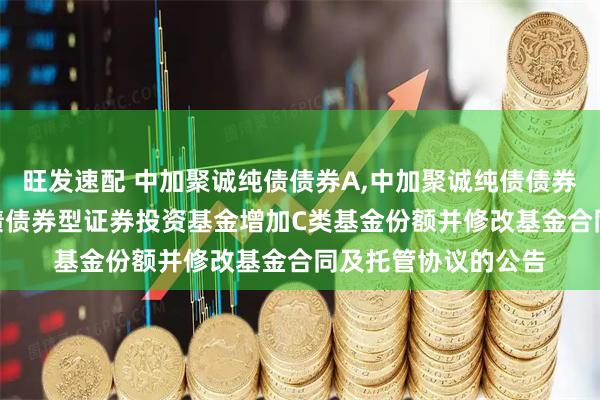 旺发速配 中加聚诚纯债债券A,中加聚诚纯债债券C 关于中加聚诚纯债债券型证券投资基金增加C类基金份额并修改基金合同及托管协议的公告