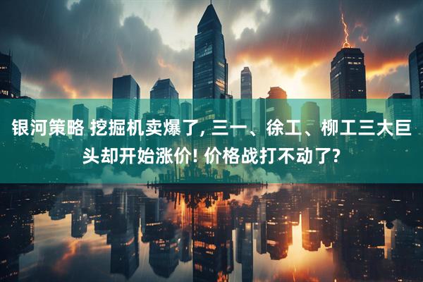银河策略 挖掘机卖爆了, 三一、徐工、柳工三大巨头却开始涨价! 价格战打不动了?