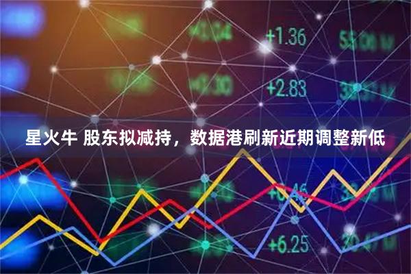 星火牛 股东拟减持，数据港刷新近期调整新低